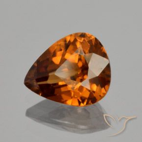 Zircone Arancio medio-scuro naturale da 1.98 ct, Forma a pera, VVS-VS