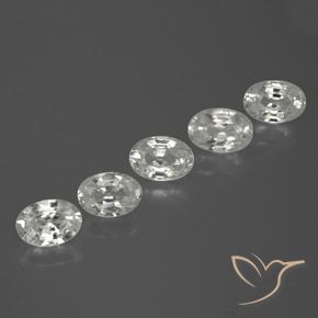 3.01ctw Naturale Bianco Zircone, Ovale, VVS-VS