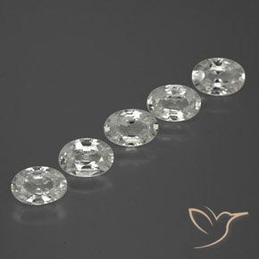 2.98ctw Naturale Bianco Zircone, Ovale, VVS-VS