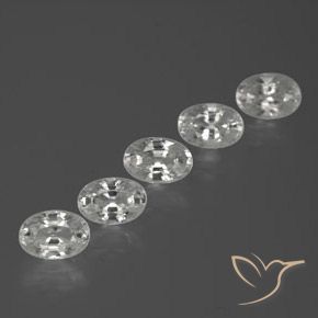 3.74ctw Naturale Bianco trasparente Zircone, Ovale, VVS-VS