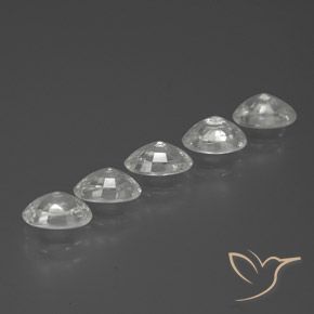 Gemme di Zircone Bianco trasparente naturale da 3.74 ct, Ovale, VVS-VS