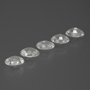 Zircone naturale bianco da  ct, taglio ovale, VVS-VS