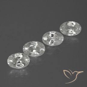 2.76ctw Naturale Bianco Zircone, Ovale, VVS-VS