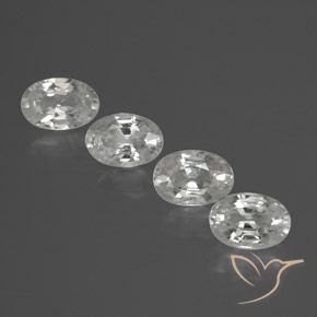 Gemme di Zircone Bianco naturale da 2.76 ct, Ovale, VVS-VS
