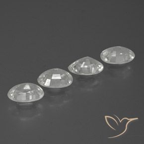 Gemme di Zircone Bianco naturale da 2.76 ct, Ovale, VVS-VS