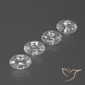 2.91ctw Naturale Bianco Zircone, Ovale, VVS-VS