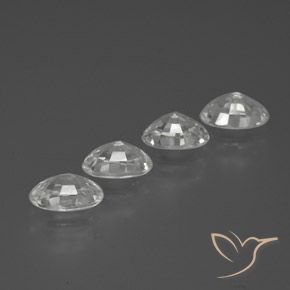 Gemme di Zircone Bianco naturale da 2.91 ct, Ovale, VVS-VS