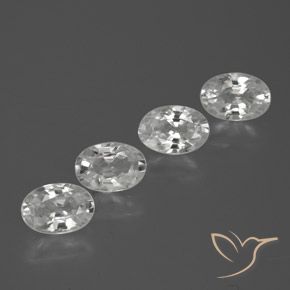 2.58ctw Naturale Bianco Zircone, Ovale, VVS-VS