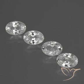 Gemme di Zircone Bianco naturale da 2.58 ct, Ovale, VVS-VS