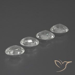 Gemme di Zircone Bianco naturale da 2.58 ct, Ovale, VVS-VS