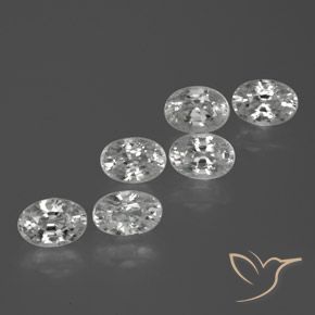 3.77ctw Naturale Bianco Zircone, Ovale, VVS-VS