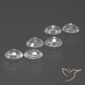 Gemme di Zircone Bianco naturale da 3.77 ct, Ovale, VVS-VS