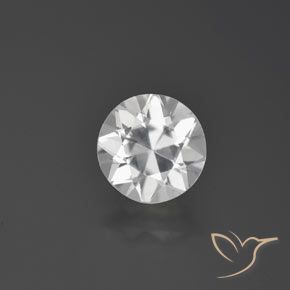 Zircone Bianco naturale da 1.60 ct, Rotondo, VVS