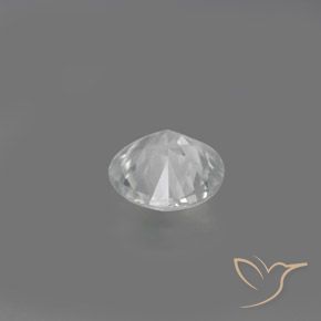Zircone naturale bianco da 1,36 ct, taglio rotondo, VVS-VS