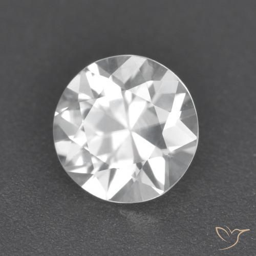 Zircone Bianco naturale da 1.61 ct, Rotondo, VVS-VS