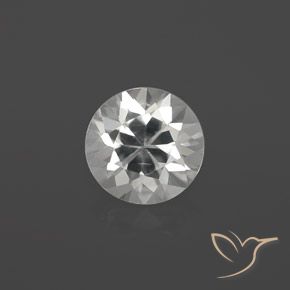 1.73ct Naturale Bianco Zircone, Rotondo, VS