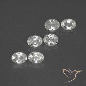 6.68ctw Naturale Bianco Zircone, Ovale, VS