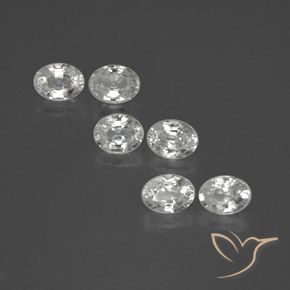 Gemme di Zircone Bianco naturale da 6.68 ct, Ovale, VS