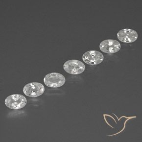 4.96ctw Naturale Bianco Zircone, Ovale, VS-SI