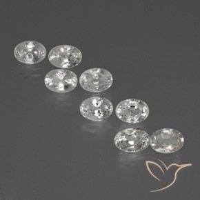 Gemme di Zircone Bianco naturale da 11.16 ct, Ovale, VS-SI