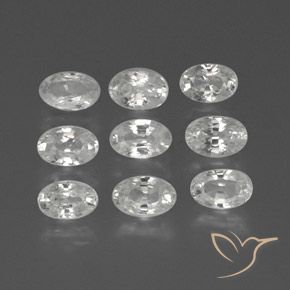 Gemme di Zircone Bianco naturale da 6.27 ct, Ovale, VS