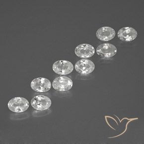 11.60ctw Naturale Bianco Zircone, Ovale, VS