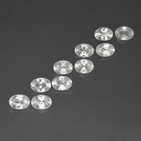 Zircone naturale bianco da 13,17 ct, taglio ovale, VS-SI