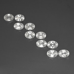 Zircone naturale bianco da 13,17 ct, taglio ovale, VS-SI