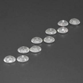 Zircone naturale bianco da 13,17 ct, taglio ovale, VS-SI