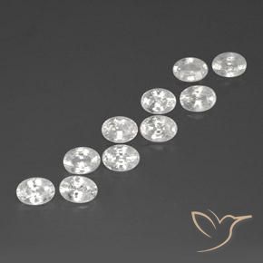13.42ctw Naturale Bianco Zircone, Ovale, VS