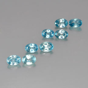 Gemme di Zircone Blu naturale da 9.50 ct, Taglio ovale, VS
