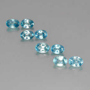 Gemme di Zircone Blu naturale da 9.50 ct, Taglio ovale, VS