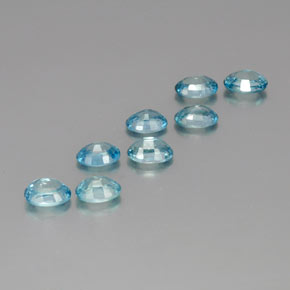Gemme di Zircone Blu naturale da 9.50 ct, Taglio ovale, VS