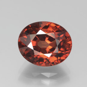 Zircone Arancio tendente al rosa naturale da 6.45 ct, Taglio ovale, VVS-VS