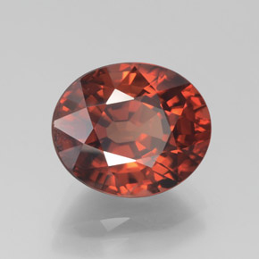 Zircone Arancio tendente al rosa naturale da 6.45 ct, Taglio ovale, VVS-VS