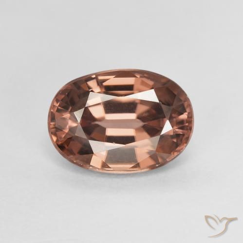 2.74ct Naturale Marrone Chiaro Cannella Zircone, Ovale, VVS-VS