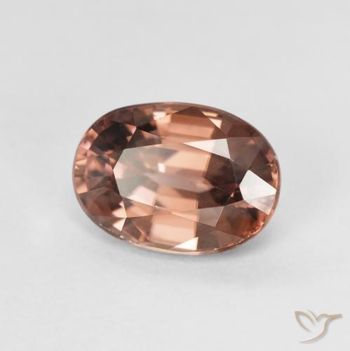 Zircone Marrone Chiaro Cannella naturale da 2.74 ct, Ovale, VVS-VS