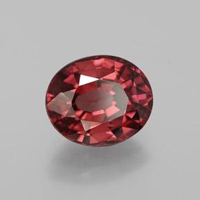 Zircone naturale rosso da 2,65 ct, taglio ovale, VVS
