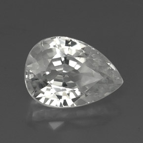 Zircone Bianco naturale da 12.35 ct, Forma a pera, VVS