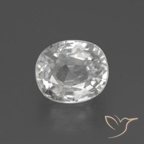 2.76ct Naturale Bianco Zircone, Ovale, VS