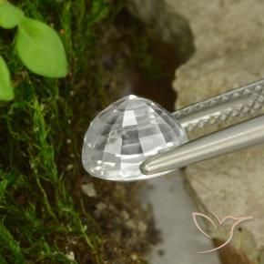 Zircone Bianco caldo naturale da 3.16 ct, Ovale, VS
