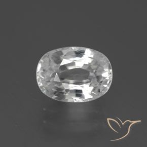 3.04ct Naturale Bianco Zircone, Ovale, VVS