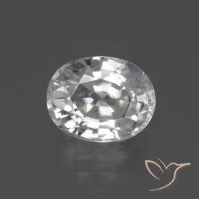 3.00ct Naturale Bianco Zircone, Ovale, VS
