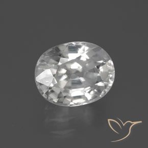 Zircone Bianco naturale da 3.00 ct, Ovale, VS