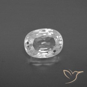 3.35ct Naturale Bianco Zircone, Ovale, VVS-VS