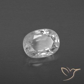 Zircone Bianco naturale da 3.35 ct, Ovale, VVS-VS
