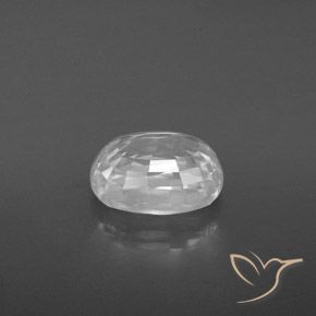 Zircone Bianco naturale da 3.35 ct, Ovale, VVS-VS