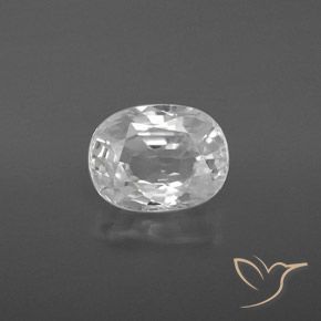 3.12ct Naturale Bianco Zircone, Ovale, VVS-VS