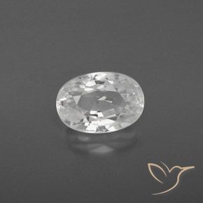 2.95ct Naturale Bianco Zircone, Ovale, VVS
