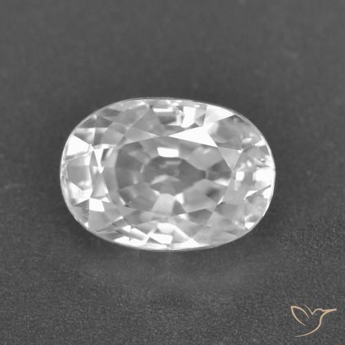 3.07ct Naturale Bianco Zircone, Ovale, VS
